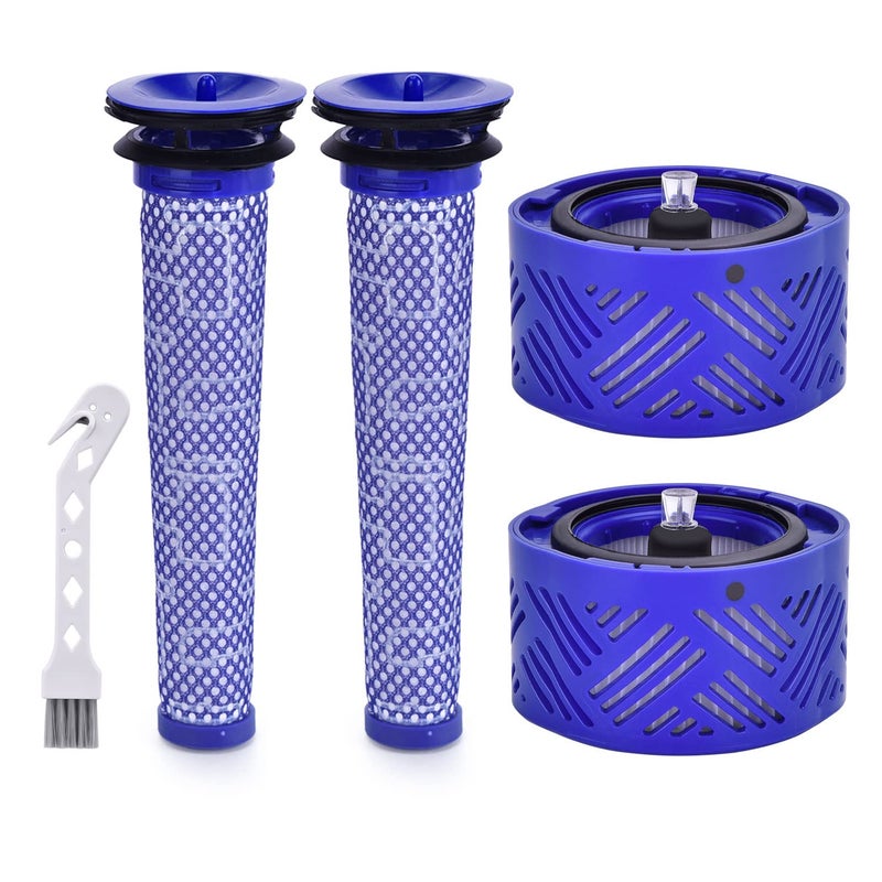 Artraise Replacement Vacuum Filter for Dyson V6 Cordless Stick Vacuum/V6 Absolute Vacuums, 2 Pack Post HEPA Filters and 2 Pack Pre Filters, Replaces Part 965661-01 and 966741-01 - Image 1